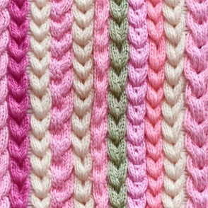 Knitted Pink Cables Pattern