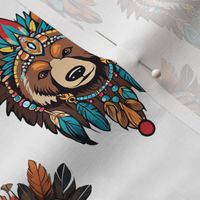 Tribal Bears // Tribal native bears in headdresses