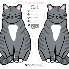 Cut and Sew Gray Cat