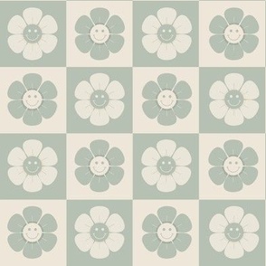 Flowers Boho Groovy Pattern-Small scale