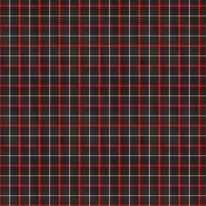 Black Red and white Window Pane Plaid Small Repeat