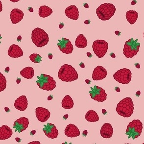 Raspberries in pink