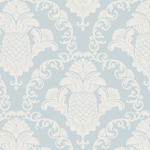 Pineapple Damask Blue Crystal-LG