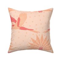 Tropical Parrot,  Botanical Pineapple  and Polka Dots - Large Scale