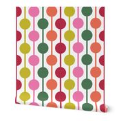 Joyful Bright Retro Geometric Print