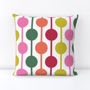 Joyful Bright Retro Geometric Print