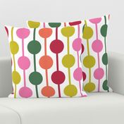 Joyful Bright Retro Geometric Print