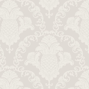 Pineapple Damask White Mist-LG