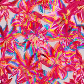 kaleidoscope holographic flowers