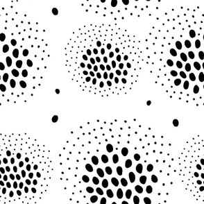 Hand Drawn Black Dots Pattern