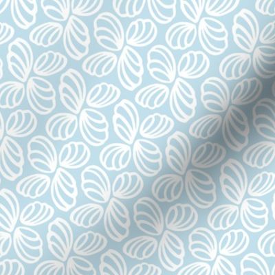 Whimsy Twirling Petals Sky Blue