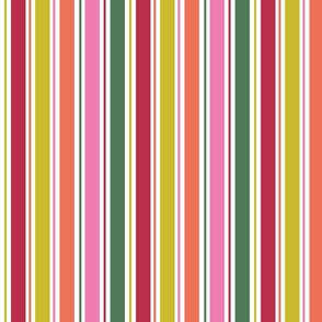 Joyful Candy Colored Vertical Stripes