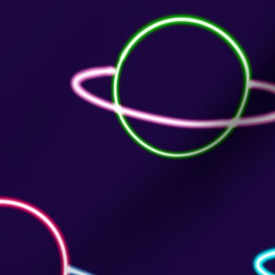 Neon cosmic planets 2