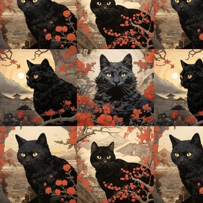 Japanese Cat Black 1