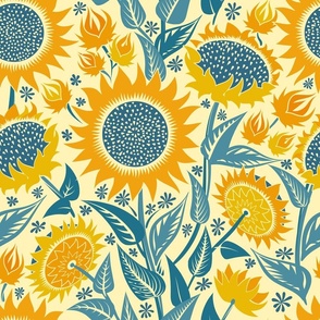 Sunflowers | Large scale | Yellow