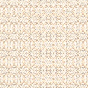 Snowflake Lace -peach1 and white