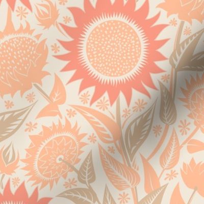 Sunflowers | Medium scale | Peach Fuzz #FFBE98
