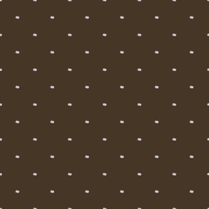 Distressed Polka Dots with Chocolate Brown Background Small 