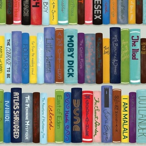 Bookshelf Library - Multicolor Book Spine - Almost 100 Titles!