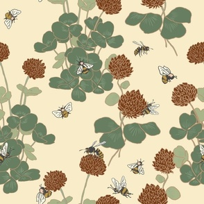 bees in clover
