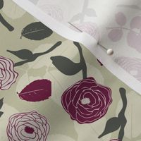 Stylized Rose Garden 6.99x6.99 inshes 