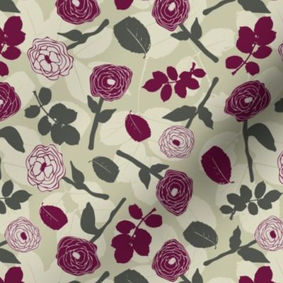 Stylized Rose Garden 6.99x6.99 inshes 