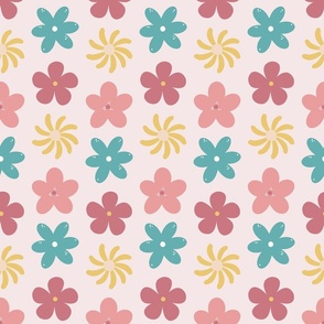 Pastel Spring Flowers Pattern – Large