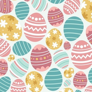 Pastel Easter Egg Pattern – Large