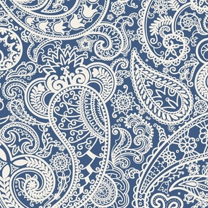 Paisley blue large