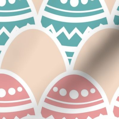Pastel Easter Egg Scallop Pattern – Large