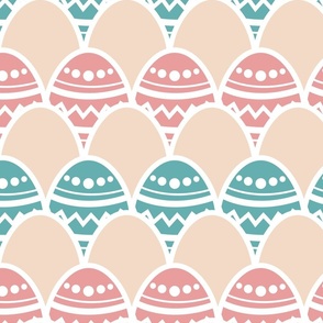 Pastel Easter Egg Scallop Pattern – Large