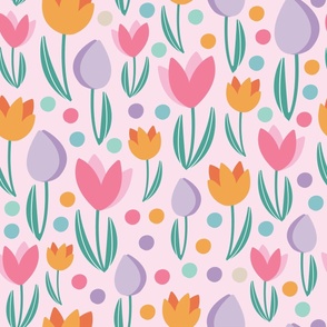 Pastel Tulip Pattern – Large