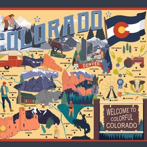 Colorado Travel Map Panel