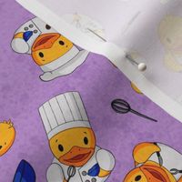 Chef Rubber Duck Scatter Medium - Purple