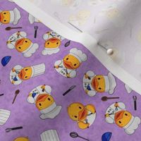 Chef Rubber Duck Scatter Small - Purple