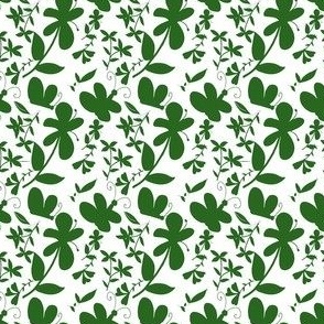 FS Charming Butterflies and Blossoms Design Collection Hunter Green on White