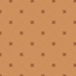 Cozy Quilt - Cinnamon Brown Background