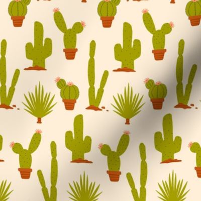 Southwest Desert Cacti - Cream