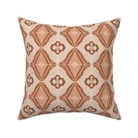 Southwest Diamond Ikat - Blush and Brown