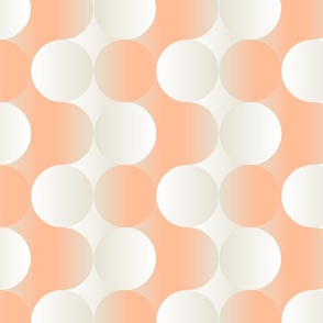 Peach Fuzz Suns - Geometric - Retro - Vintage - Psychedelic Art - Trippy - Minimalist - Circles - Modern - Optical Illusion - Three Dimensional - Pantone 2024
