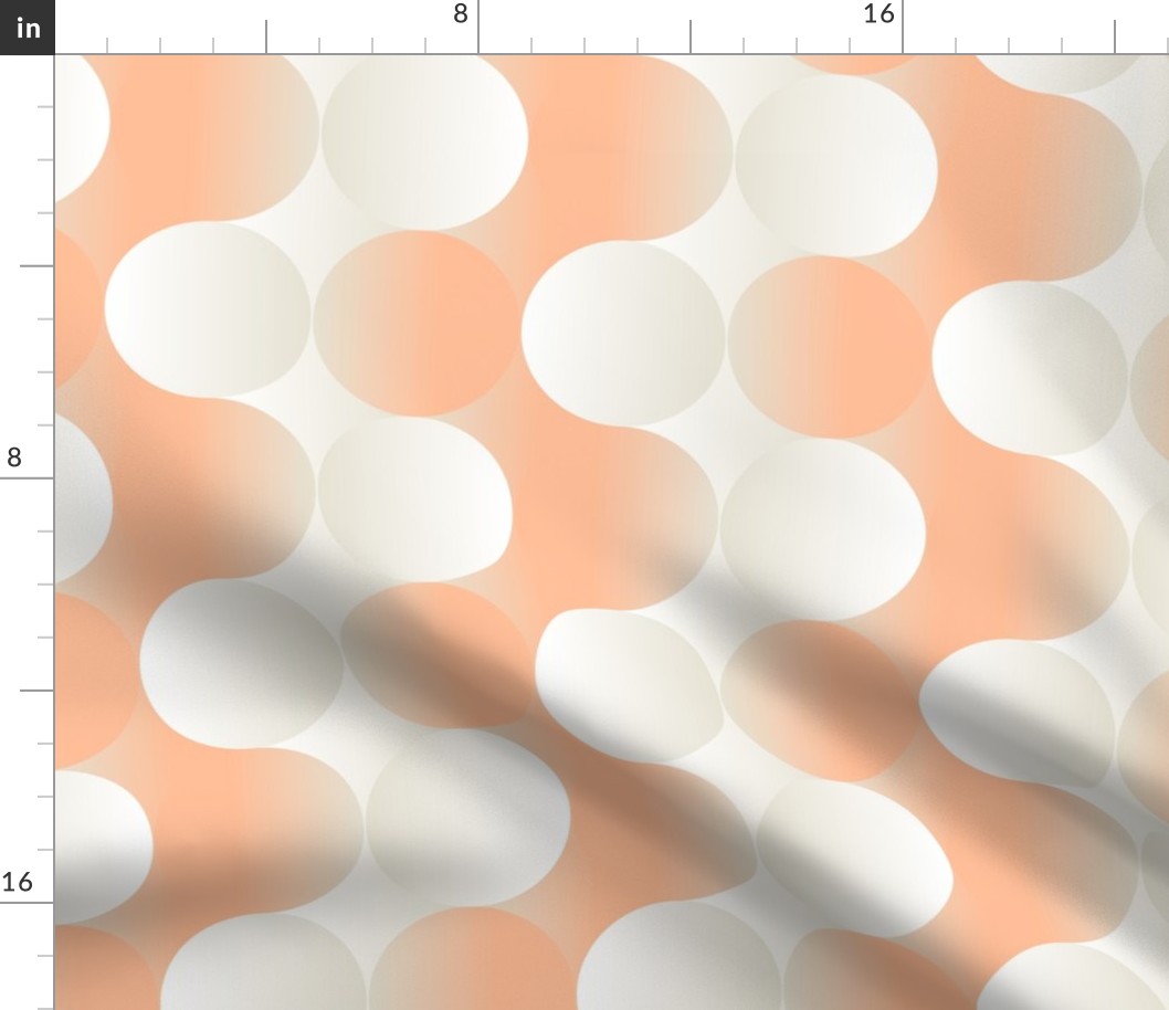 Peach Fuzz Suns - Geometric - Retro - Vintage - Psychedelic Art - Trippy - Minimalist - Circles - Modern - Optical Illusion - Three Dimensional - Pantone 2024