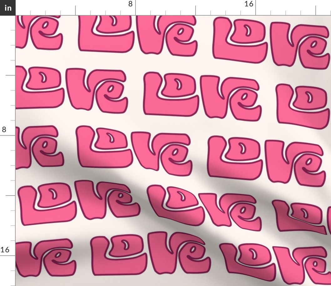 Love Is All You Need Pink Typography - XL Scale