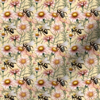 Bumble Bees and Pink Flowers Garden Small Scale