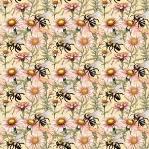 Bumble Bees and Pink Flowers Garden Small Scale