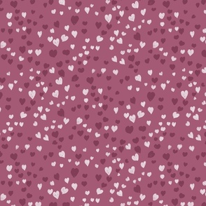 sweet hearts- mini hearts- pink- purple pink-large