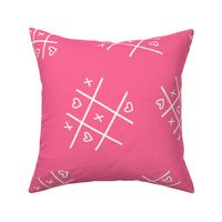 Love Is All You Need Pink Hearts and Crosses Rotated - XL Scale