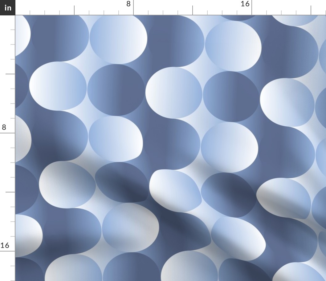 Blue Nova Suns - Geometric - Minimalist - Circles - Psychedelic Art - Modern - Optical Illusion - Three Dimensional - Cerulean - Cobalt Blue