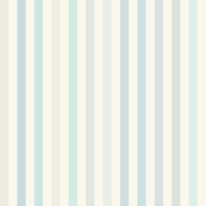 Welcoming Walls Light Cream and Pastel Vertical Rainbow Stripes