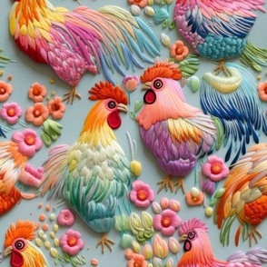 Rainbow Easter Chickens 1
