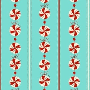 Peppermint Candy Garland Strings ~ icy